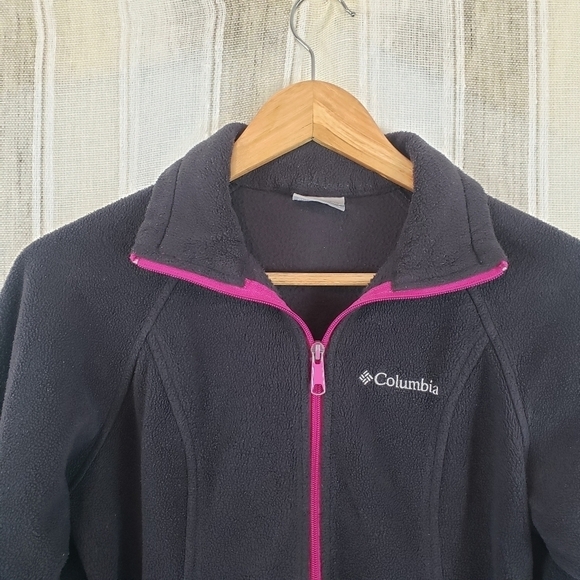 Columbia Fleece Zipped Jacket Black Size Small‎ - Picture 3 of 10